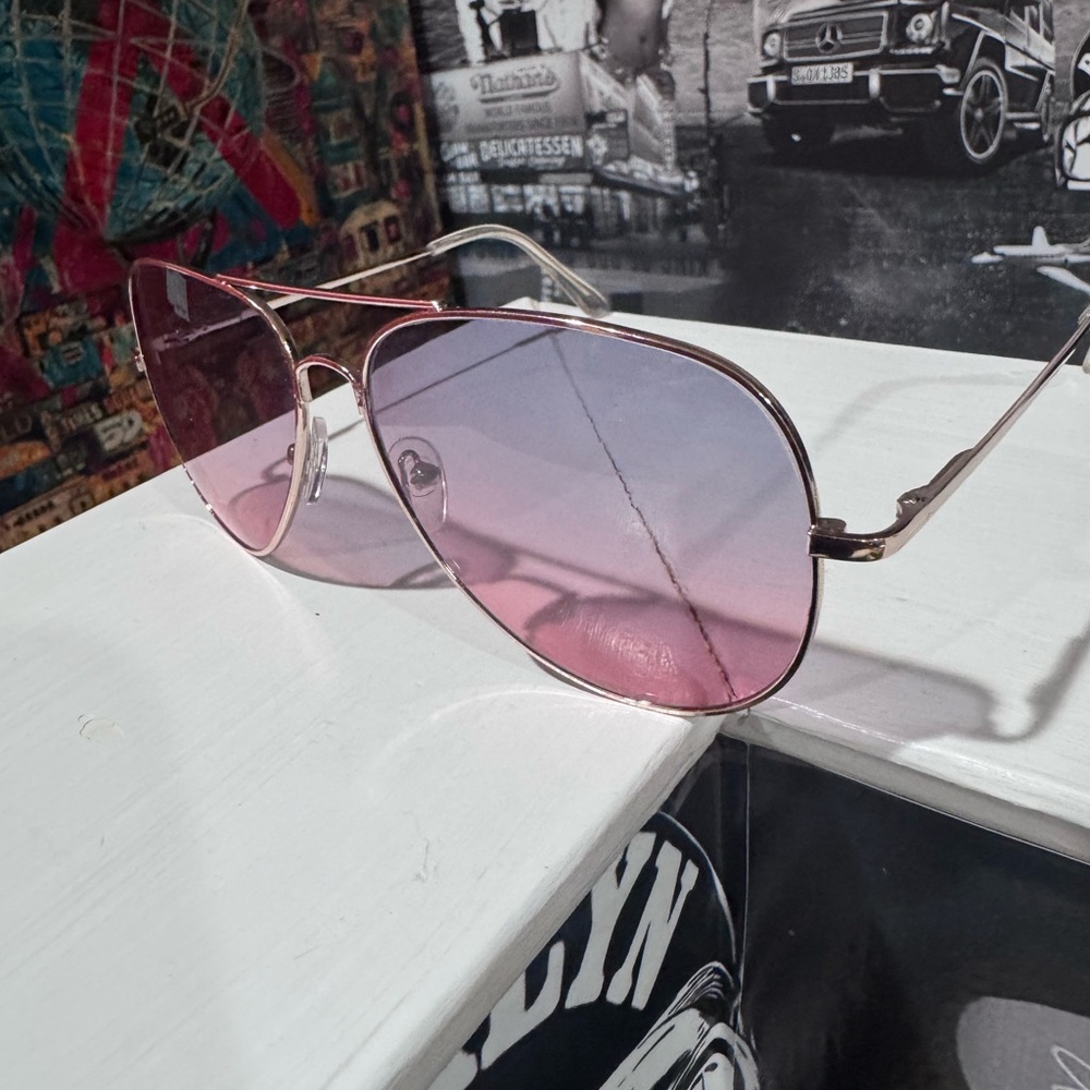 Pink Aviator Sunglasses